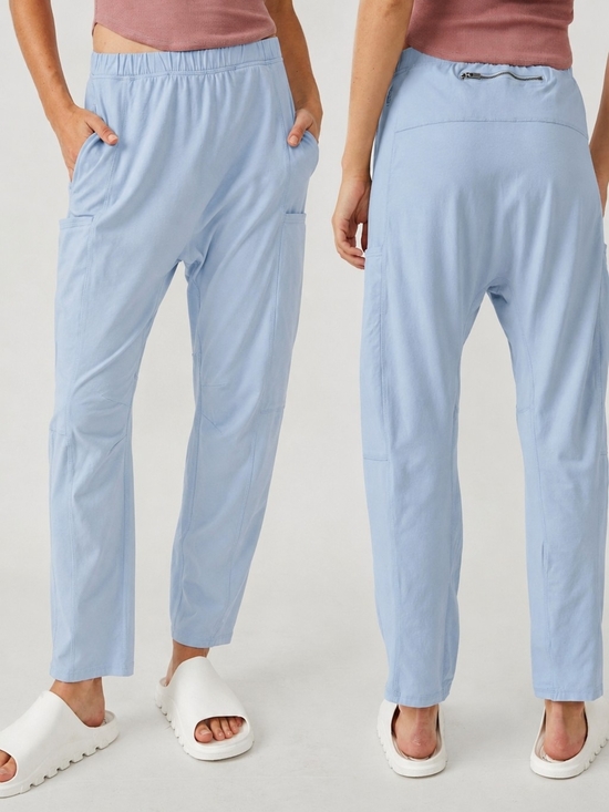 FP Movement by Free People Pants - FP Movement by Free People Light Blue Elastic-Waist Jogger Pants